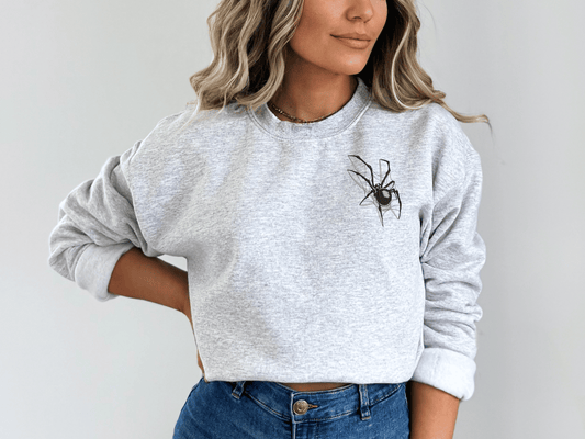 Embroidered Spooky Spider Sweatshirt
